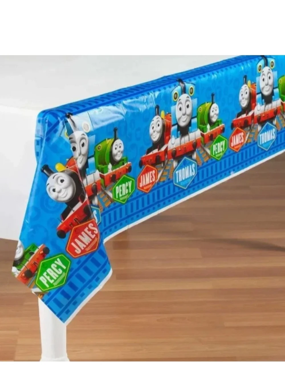 Thomas the Tank Engine Plastic Tablecover Percy James Designware Blue 2011 54x96